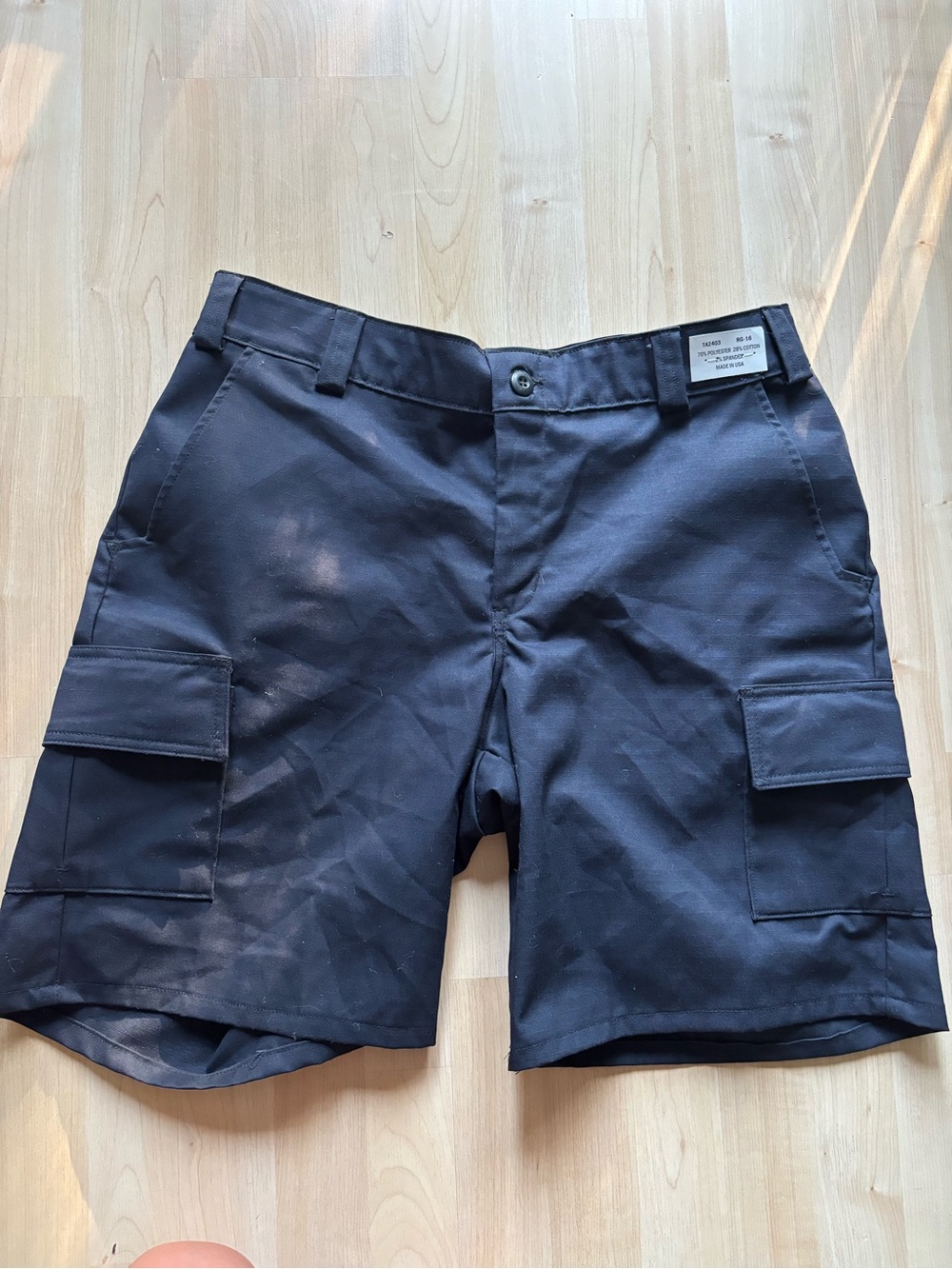 Boys Classic Navy Cargo Shorts with Multiple Pockets as 16 regular Small